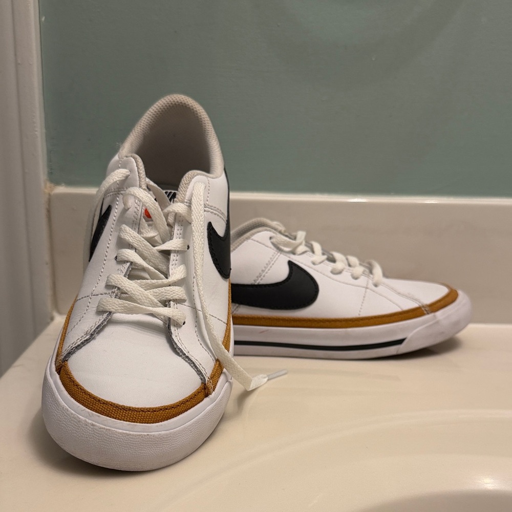 Nike White and Brown Sneakers